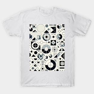 Mod Mosaic Black White Geometric T-Shirt